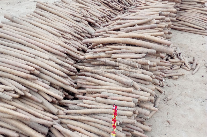 焦作孟州客戶懷山藥切片烘干現場